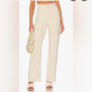 WeWoreWhat Cream High-Waisted Jeans